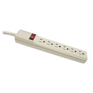 Compucessory 55157 Power Strip,6 Outlet,Built-in Circuit Breaker,15' Cord,Gray by Compucessory