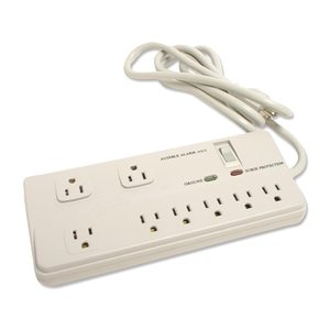 Surge Protectors, 2160 Joules, 8 Outlets, 6' Cord, White by Compucessory