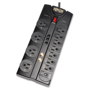 Surge Protector, 12 Outlet, 8' Cord, 2880 Joules, Black by Tripp Lite