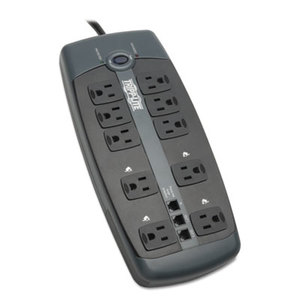 TLP1008TEL Surge Suppressor, 10 Outlets, 8 ft Cord, 2395 Joules, Black by TRIPPLITE