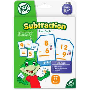 MEGA Brands, Inc DDV04 Subtraction Flash Cards, Leap Frog, Grades K-1, 80/Pk by The Board Dudes