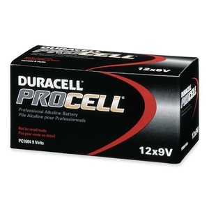 Procter & Gamble PC1604BKD Procell Battery Alkaline, 9 Volt, 12/BX by Duracell