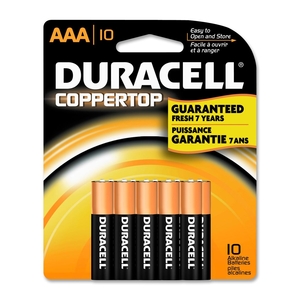 Procter & Gamble MN2400B10Z Batteries, AAA, 10/PK by Duracell