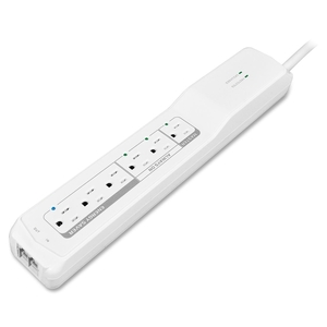 Compucessory 25133 Strip Surge Protector, 1080 Joules, 1800 Watts, 6-Outlet, WE by Compucessory