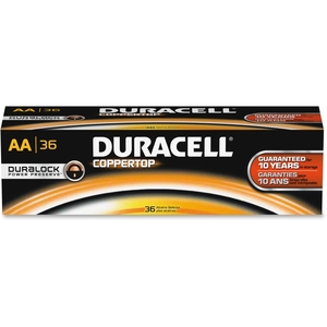 Procter & Gamble AACTBULK36 Coppertop Alkaline Batteries, AA, 36/PK, BK/GD by Duracell