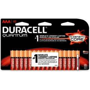 Procter & Gamble QU2400B16Z Quantum AAA Batteries, 16/PK, Red/Gold by Duracell