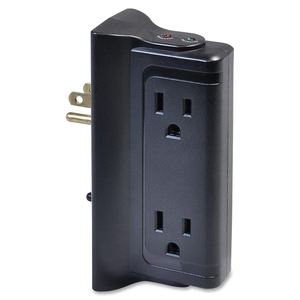 Compucessory 25132 Wall Surge Protector, 720 Joule, 1800 Watts, 2 Outlets, BK by Compucessory