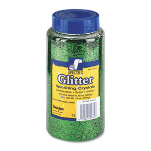 Spectra Glitter, .04 Hexagon Crystals, Green, 16 oz Shaker-Top Jar by PACON CORPORATION