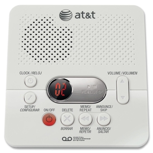 AT&T Corp 1740 Digital Answering System, w/Min Record Time, White by AT&T