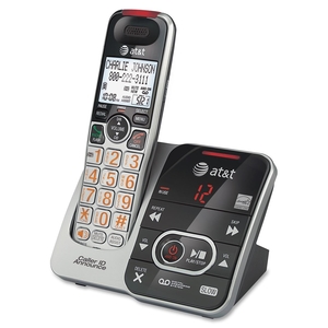 AT&T Corp crl32102 Cordless Answering System w/CID, Cordless, Black/Silver by AT&T