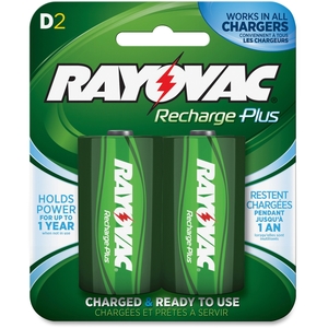 Spectrum Brands, Inc PL713-2 GENB Rechargeable Batteries, D, 1.2 V, 2/PK by Rayovac