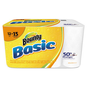 Basic Paper Towels, 10.19 x 10.98, 1-Ply, 55/Roll, 12 Roll/Pack by PROCTER & GAMBLE