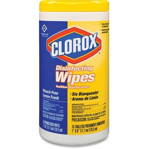 The Clorox Company 15948EA Disinfecting Wipes, 75 Wipes, Lemon Scent by Clorox