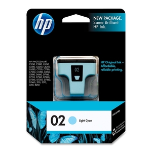 Hewlett-Packard C8774WN HP 02 Inkjet Cartridge, 220 Page Yield, Light Cyan by HP