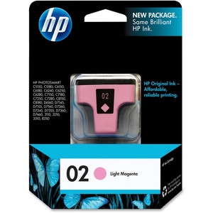 Hewlett-Packard C8775WN HP 02 Inkjet Cartridge, 230 Page Yield, Light Magenta by HP