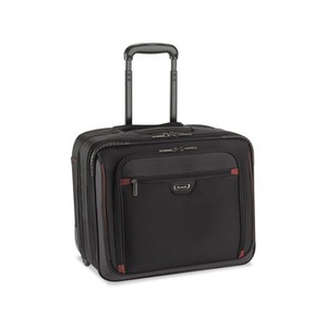 UNITED STATES LUGGAGE STL905-4 Executive Rolling Overnighter, 16", 16 3/4 x 14 x 9 1/2, Black/Red by UNITED STATES LUGGAGE