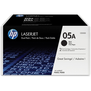 Hewlett-Packard CE505D Toner Cartridge, 2300 Page Yield, 2/PK, Black by HP