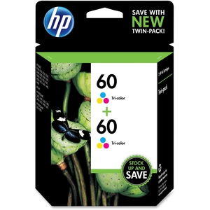 Hewlett-Packard CZ072FN Inkjet Cartridge, 165 Page Yield, 2/PK, Tri-Color by HP