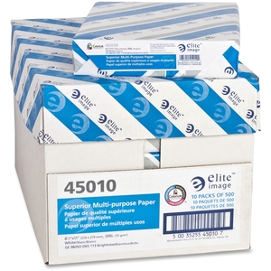 Elite Image 45010 Multipurpose Paper,98 GE/112 ISO,20Ib.,8-1/2"x11",10/CT,WE by Elite Image