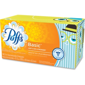 Procter & Gamble 87611BX Puffs Facial Tissue, Tall Flat Box, 180SH/BX, White by Puffs