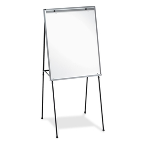 Lorell Furniture 75684 Dry-Erase Board Easel, Rubber Feet, 40"-70", Black by Lorell