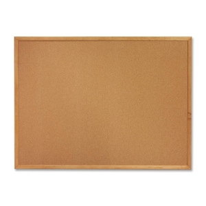 Sparco Products 19768 Cork Board, 4'x3', Oak Frame by Sparco