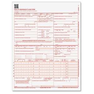 Tops Products 50124RV CMS-1500 Forms, 2-Part, 9-1/2"x11", 1500 Sets by TOPS