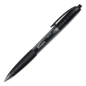 Integra 36175 Ballpoint Pen,Retract.,Nonrefillable,Med. Pt.,BK Barrel/Ink by Integra