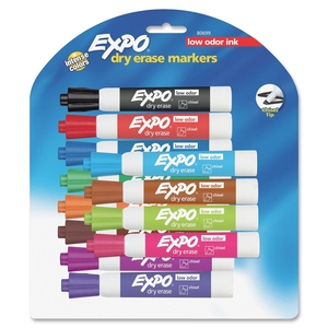 Dry-erase Markers,Chisel Point,Nontoxic,12/PK,Assorted by Expo