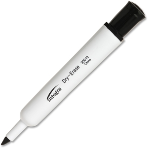 Integra 30010 Dry-Erase Marker, Chisel Tip, Black by Integra