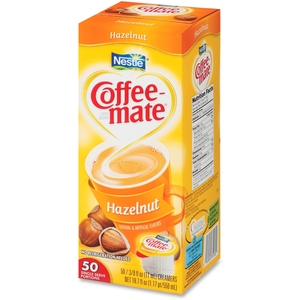 Liquid Coffee Creamers, .38 oz Singles, 50/BX, Hazelnut by Coffee-Mate