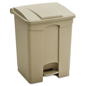 Safco Products 9922TN Large Capacity Plastic Step-On Receptacle, 17gal, Tan by SAFCO PRODUCTS