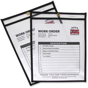 C-Line Products, Inc 46912 Shop Ticket Holder, Stitched, 9"x12", 25/BX, Clear Vinyl by C-Line