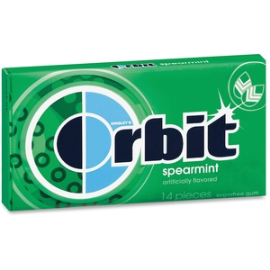 Mars, Inc 11484 Orbit Gum, Individually Wrapped, 12/BX, Spearmint by Orbit