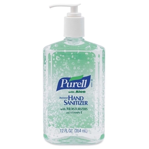 Hand Sanitizer, w/ Aloe, Pump Bottle, 12 oz. 12/CT by Purell