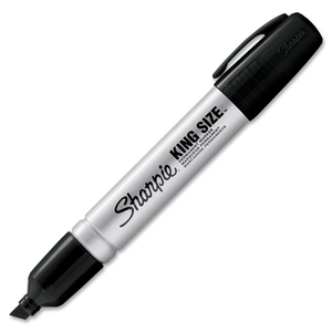 Permanent Marker, King Size, Chisel Point, Black Ink by Sharpie