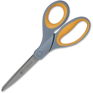 ACME UNITED CORPORATION 13529 Straight Scissors,Titanium Bonded,8", Gray/Yellow by Westcott