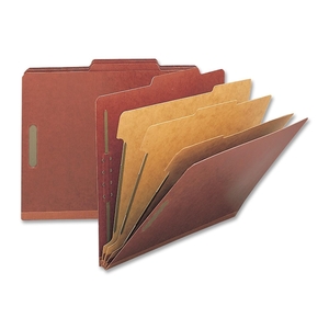 Nature Saver 01055 Classification Folders, 3" Exp., Legal, 3 Div, 10/BX, Red by Nature Saver