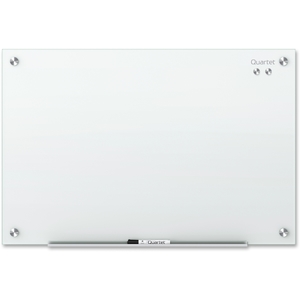 ACCO Brands Corporation G2418W Glass Marker Board, Infinity, Frameless, 24"x18", White by Quartet