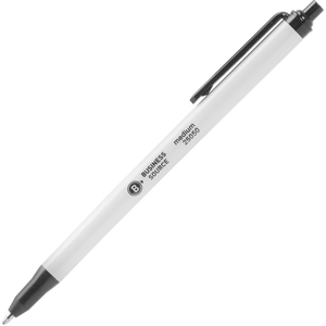 Ballpoint Pen, Retract, Clip, Medium Point, Black Ink by Business Source