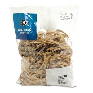 Rubber Bands,Size 64,1 lb./BG,3-1/2"x1/4",Natural Crepe by Business Source