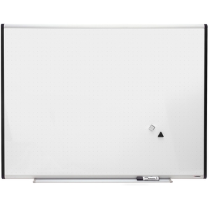 Lorell Furniture 69652 Magnetic Dry-erase Board, w/ Grid Lines, 4'x3', Silver/Ebony by Lorell