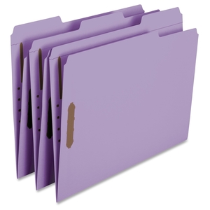 SMEAD MANUFACTURING COMPANY 12440 Folder, 2 Fasteners, 1/3 AST Tab Cut, Letter, 50/BX,Lavender by Smead