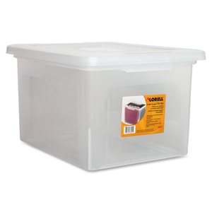 Lorell Furniture 68925 File Box, Legal/Letter, Stackable, 14-1/4"x18"x11", Clear by Lorell