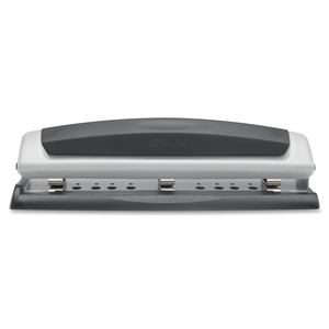 ACCO Brands Corporation A7074037 Desktop Punch, Semi-Adj., 9/32", 2-3 Hole,10 Sht Cap., BK/SR by Swingline