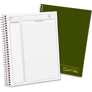 Tops Products 20816 Wirebound Project Planner,84 Sheets, 9-1/2"x7-1/4", GN Cover by Ampad