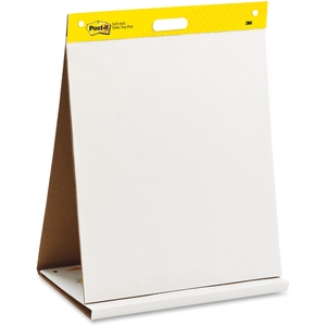 3M 563R Tabletop Easel Pad, Super Sticky, 20 Sht, 20"x23", Plain WE by Post-it