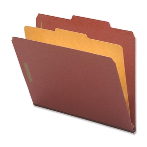 Nature Saver 01050 Classification Folders, 2" Exp., Letter, 1 Div, 10/BX, Red by Nature Saver