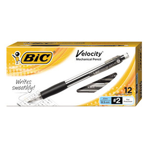 BIC MV511 BLK Velocity Mechanical Pencil, 0.5mm, Black by BIC CORP.