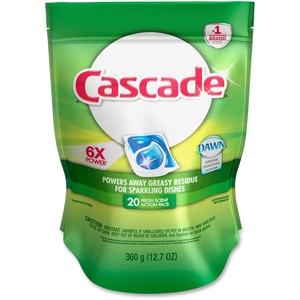 Procter & Gamble 41759 Cascade Action Packs, Regular, 20/PK, WEBE by Cascade